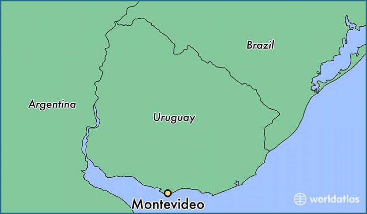नक्शा मोंटेवीडियो की उरुग्वे